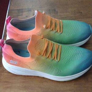 Skechers Orange and Blue Memory Foam Sneakers